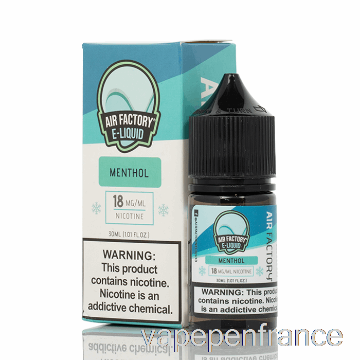 Menthol - Sels D'usine D'air - Stylo Vape 30 Ml 36 Mg